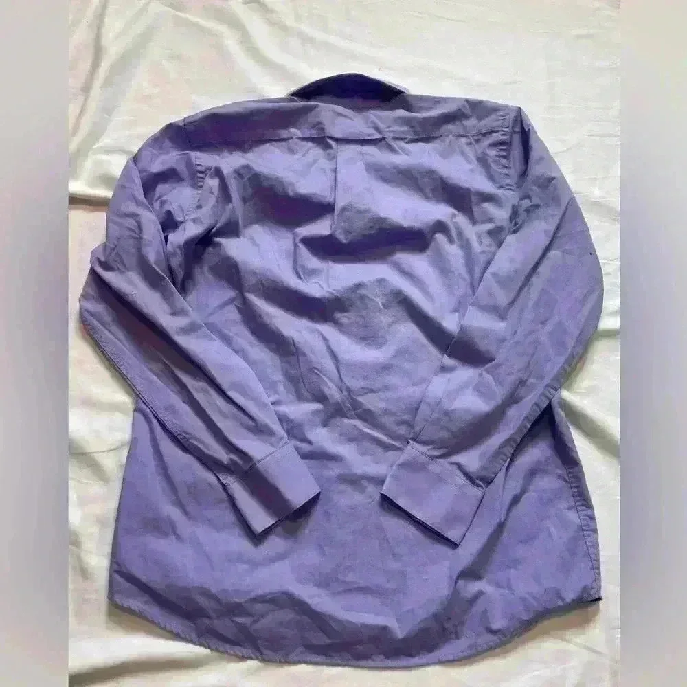 Bergamo New York Boys Size 14 Dress Shirt Purple